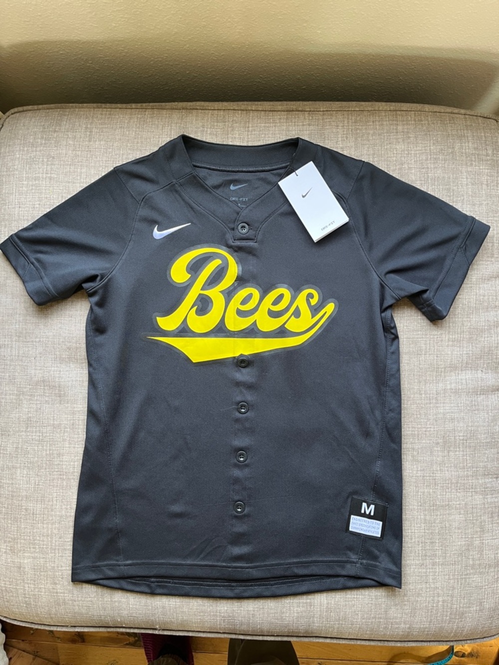 Nike Bees Logo Black Jersey Kid's Medium NWT